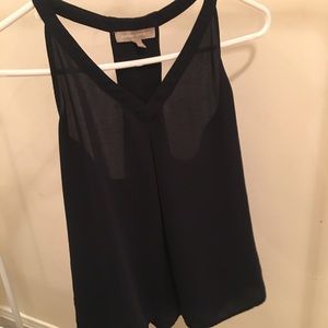 Banana Republic silk navy tank top